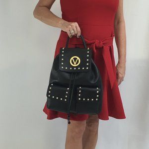 Mario Valentino Simeon Studded Leather Backpack